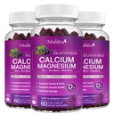 Calcium Magnesium Zink Gummies met hoge absorptie Magnesium Glycinate 200mg, Kalium -Plat Calcium Supplement w/D3 & Sea Moss for Bone, Muscles, Calm Mood & Slaap Ondersteuning- Kinderen & volwassenen (3 Pack)