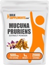 BulkSupplements.com Mucuna Pruriens Extract Powder - Mucuna Pruriens Supplements, Herbal Supplement - Vegan & Gluten Free, 500mg per portie, 1kg (2,2 lbs) (Pack of 1)