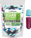 XPRS Nutra Maat 0 Lege capsules - 500 Graaf Lege Vegan Capsules - Vegetarische pillen - DIY plantaardige capsule vullen- Veggie pilscaps voor Do-It-Yourself Supplements (Multi Color)