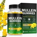 Mullein Gummies for Lung Detox, 2000mg Mullein Leaf Extract for Respiratory & Digestief & Immuun Support w/Quercetin, Bromelain, Elderberry & Marshmallow, Vegan 120 Gummies (1 fles 60 gummies) (1)