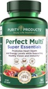 Purity Products Perfect Multi Super Essentials - Multivitamine + Fruit en Groenten + Promoot gezonde dag- en nachtzicht met luteïne, zeaxanthine en zwarte aalbessenextract - 90 capsules