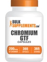 BulkSupplements.com Chromium GTF capsules - Mineral Supplement, GTF Chromium 200mcg - Glutenvrij, 1 capsule per portie, 365 capsules (verpakking van 1)