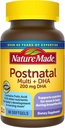 Nature Made Postnatal Multivitamine + DHA 200 mg, 60 Softgels, ter ondersteuning van verpleegmoeders en baby's tijdens borstvoeding, postnatale vitamines en voedingsstoffen inclusief ijzer, vitamine D3, calcium, jodium