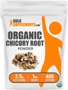 BulkSupplements.com Biologische Chicory Root Powder - Chicory Root Supplement, Chicory Root Coffee Alternatief - Fiber Supplement, Glutenvrij, 2,5 g per portie, 1kg (2,2 lbs) (pack van 1)