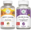 Natural Balance Happy Camper en Colon Clenz Bundle - Feel-Good Mood Support Plus Herbal Colon Cleanse en Detox - 60-dag garantie - 75/150 Servings, 150/150 VegCaps