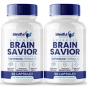 Hersenredder Hersensupplementen voor Geheugen en Focus Capsules, HersenSavior Geavanceerde Formule Hersen Gezondheid Ondersteuning - Maximale sterkte Nootropics Hersen-Savior Alle Natuurlijke Ondersteuning Beoordelingen (2 Pack)