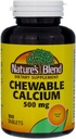 Nature's Blend Chewable Calcium 500 mg, 100 tabletten (verpakking van 4)