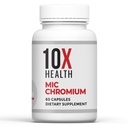 10X Health MIC Chroom Supplementen - 60 Capsules - Bevat Choline Inositol & L Methionine - Minerale supplementen voor dagelijkse voedingsondersteuning - Chroom, L-Methionine, Choline Supplementen