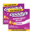 Goody's extra sterke hoofdpijnpoeder, gemengde fruitblast smaak oplossen Packs, 24 individuele verpakkingen (2 verpakkingen)