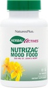 Natures Plus Herbal Actives NutriZAC Mood Food - 300 mg St Johns Wort, 90 Vegan Bi-Layered Tablets - Maximale Potency Natural Mood Booster - Vegetarisch, Glutenvrije - 90 Serves