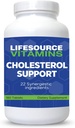 LifeSource Vitaminen Cholesterol Ondersteuning - 28 Alle natuurlijke synergistische ingrediënten - Cholesterol & triglyceride verlagende ondersteuning Dat kan verbeteren Hart- en cardiovasculaire gezondheid (180 tabletten)