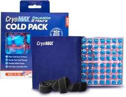 CryoMAX Cold Pack, Herbruikbaar, Latex Gratis, 8 uur koude therapie, Groot, 12" x 12" (1 telling)
