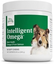 Terry Natuurlijk Intelligent Omega - Hondengezondheidsbenodigdheden voor hart, hersenen en ooggezondheid - Huisdierbenodigdheden voor huisdierverzorging - Hart, hersenen en oogondersteuning voor honden - 60 Zachte kauwen