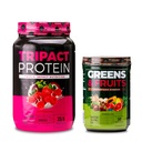 Nutrologie TRIPACT Proteïnepoeder, 7-in-1 Maaltijdvervangingsshake, Superberry (40 Servings) Groen & Fruit Poeder-Naturally Sourced Superfood, Chocolade (30 Servings)