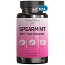 VINATURA Spearmint Leaf Capsules Supplement - Enhanced with DIM & Saw Palmetto, for un wanted hair, women' Health & Skin *USA Made & Tested* - 1380mg/serving, 60 Capsules (30 Servings)