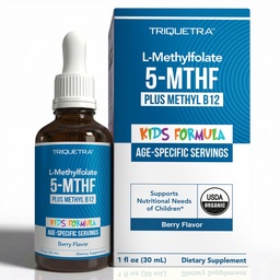 Organic Kids L-Methylfolate + Methyl B12 Cofactor, MTHFR Sublingual Form