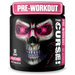 JNX SPORTS The Curse! Voorbehandeling Powder for Men & Women, Cafeïne, Beta-Alanine, Creatine, L-Citrulline, 50 Servings, Tropische Storm Smaak Boost Energy, Strength & Focus