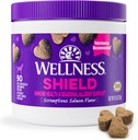 Wellness Zalm Flavored Zachte Kauw Immune & Allergie Supplementen voor Honden, 90 Tellen