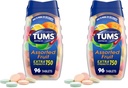 TUMS Extra sterkte Antacida tabletten voor Kauwbare Heartburn Relief en Acid Indigestie Relief, Assorted Fruit Smaken - 96 Tellen (Pack of 2)