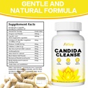 Airboy Candida Cleanse,Gut Colon Cleanse Detox voor vrouwen & Men,Candi Ondersteuning met Oregano Leaf, Caprylic Acid, Wormwood, Black Walnut-60 Telt