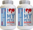 I LOVE MY PETS LLC Hondenimmune System Booster - PET Immune Support - Honden en katten - Booster - Gezond - Selenium voor honden - 120 Treats (2 flessen)