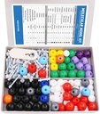 Swpeet 240 Pcs Organic Chemistry Molecular Model Student and Teacher Kit, Chemistry Molecular Model Student and Teacher Set - 86 Atoms & 153 Bonds & 1 Short Link Remover Tool
