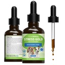 Pet Wellbeing Stress Gold voor honden - Vet-geformuleerde Situational Canine Stress Support - Fast-Active Car Travel, Storms, Vet bezoeken - Holistic Dog Herbal Blend - Liquid Support 2 oz (59ml)
