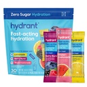 Hydratant - Hydration Powder Variety Pack, 30 Individual Sugar-Free Instant Electrolyte Rehydration Packets - Zero Sugar Drink Mix voor dagelijks gebruik, Reizen & workouts