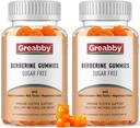 Berberine met Ceylon Cinnamon Supplement - Berberine Gummies, Biologische Berberine HCL 1200 mg voor volwassenen, Immuunsysteemondersteuning, Suikervrij, GGOvrij, Glutenvrij, 120 Gummies