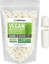 XPRS Nutra Maat 1 Lege Capsules - 500 Graaf Lege Vegan Capsules - Vegetarische pillen - DIY plantaardige Capsule Vegetarische pillen voor Do-It-Yourself Supplementen (Wit)