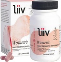 LiiV Probiotica Premium Vrouwen Probiotica (60 Caps) Ondersteuning Digestieve Gezondheid Vaginale pH-balans & UT Ondersteuning 3-in-1 Dagelijkse S boulardii Probiotische Blend