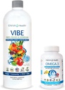 Eniva Vibe Fruit Liquid Daily Multivitamine (32oz) en Omega-3 Visolie (60 doppen)