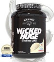 Worldwide Nutrition Bundle Compatibel met Black Magic Wicked Huge - Mass Gainer Franse Vanille Smaak voor spierondersteuning en herstel, 7.24 LBS Proteine Powder Supplement met sleutelhanger