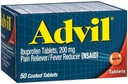 Advil Pain Reliver/Fever Reducer, 200 mg, 50 gecoate tabletten.