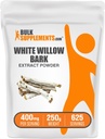 BulkSupplements.com White Willow Bark Extract Powder - Herbal Supplement, White Willow Bark Powder - Glutenvrij, 400mg per portie, 250g (8.8 oz) (verpakking van 1)