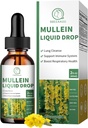 Mullein Drops for Longs, 16-in-1 Mullein Leaf Extract for Lung Cleanse, Respiratory, Immunity, with Quercetin, Marshmallow, Black Cumin Seed, Elderberry, Mullein Liquid, Non-GMO, 2 Fl Oz