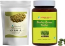 HERBAL HILLS Gurmar Theepoeder en gerst Gras tabletten Verpakking van 2 Combo