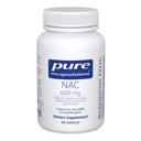 Pure Encapsulations NAC 600 mg - N-Acetyl Cysteine NAC Supplement for Long Health & Immune Support, Liver Support & Antioxidants* - with Freeform N-Acetyl-L-Cysteine - 90 Capsules