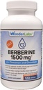 Wonder Laboratories Surperior Absorptie Berberine HCL 1.500mg + Kaneel, Chroom en BioPerine Onderhoud voor Glucose, Hart- en immuunsysteem Gezondheid Gluten en GGO-vrij - 120 Capsules