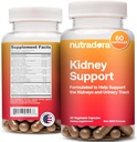 Nierondersteuning Supplementen voor vrouwen en mannen - Natuurlijke nierreiniging Detox Formule met Cranberry Extract Helpt ondersteuning Nier- en urinetrek, samengesteld in de VS, 2 maanden Supply, Pack van 1