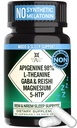 Natural Sleep Aid Supplement voor volwassenen zonder Melatonine - Non-Habit Forming Herbal Sleep - GABA, L-Theanine, Reishi Mushroom, Apigenin, Magnesium Glycinate, 5-HTP - 90 Vegan Capsules