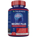 Neuro Plus Brain & Focus Formula - Nootrope Brain Booster Supplement, Ondersteunt Hersengezondheid, Geestelijke Helderheid & Focus - Verbetert Concentratie & Mental Energy 120 Capsules (1)