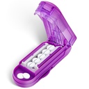 DUBSTAR Pill Cutter Splitter voor kleine en kleine pillen, meerdere pil snijders voor kleine of grote pillen, verstelbare pil splitter met centrering apparaat en bladbeschermer voor Multi Tablets (Paars)