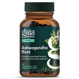 Gaia Herbs Ashwagandha Root - Stress Relief & Sleep Support Supplement - Ondersteunt evenwichtige energieniveaus en positieve Outlook* - 60 Vegan Liquid Phyto Capsules (30 dagen levering)