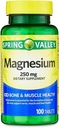 Spring Valley Magnesium 250 mg - Bot & Muscle Health Dieetsupplement - 100 tabletten