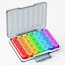 Zoksi Moisture-Proof Weekly pil Organizer 4 keer per dag, 7 dagen pil Box 4x per dag, een week reizen pil geval met 28 draagbare afdelingen, medicijnen container voor vitamines, supplementen of medicatie