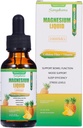 Magnesium Glycinate Liquid Drops, 1000mg Magnesium Liquid Supplement with Cellulose Fiber, Bromelain, Vitamin B6, C, D, Zinc, Non-GMO, Pineapple Flavor(1fl oz)
