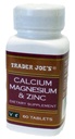 Handelaar Joe's Calcium Magnesium & Zink, 60 tabletten