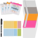 MARFOREVER 39 Stuks Pill Pouch Tassen - Pill zakjes Small Medicine Bags Travel Pill Organizer Herbruikbare Translucent Self Sealing 28 Stuks Plastic pil met Slide Lock 10 Sheets Labels en 1 Pc Marker