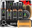 XIKEZAN Beard Kit for Men Grooming & Care Set w/2 Pack Beard Serum, Wash, Oil, Balm, Comb, Brush, Scissor, Bag, EBook, Unique Birthday Gifts for Men Him Dad Husband Brother Christmas Stocking Stuffers